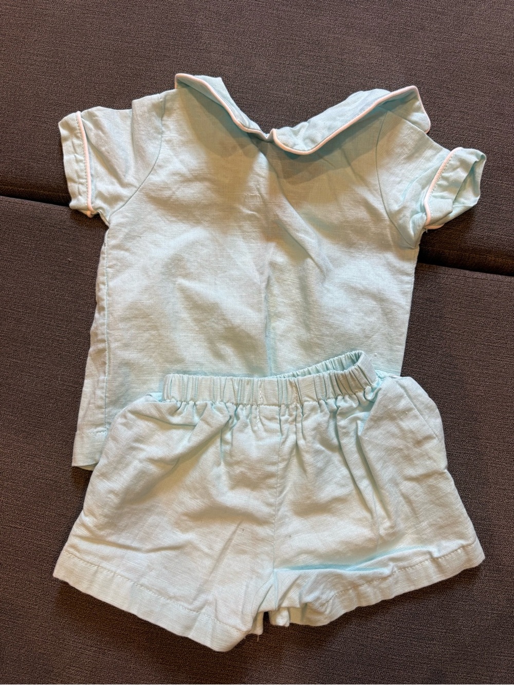 The Oaks Apparel Light Blue Baby Two-Piece Set
